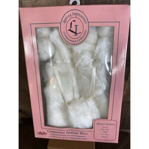 Heritage Lasting Impressions Winter Fashion Outfit 12" Doll Fur Coat Boots Vtg